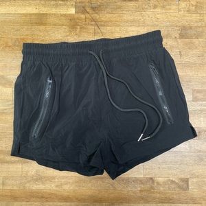 Black swim trunks
